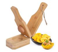 Hachoir à bananes - Ustensile de cuisine - Presse en bois pour plantain avec poignée - Idéal pour les chips de plantain frites, les bananes vertes et les chips de pommes de terre - Presse banane pour