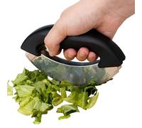 Hachoir à laitue | taille salade en acier inoxydable, hachoir à double lame avec poignée antidérapante, gadgets de cuisine multifonction pour couper des légumes, des fruits et des pâtes avec facilité