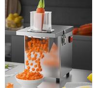 Hachoir à légumes avec découpe de 10 mm et tranchage/déchiquetage de 4 mm, entrée d'alimentation transparente de 10 x 7 cm, capteur de sécurité, lame amovible