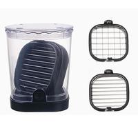 hachoir à légumes, Coupe-fruits 2 en 1 haute vitesse for fraises, bananes, raisins, œufs, etc. Coupe-légumes acier inoxydable(Black)