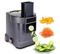 Hachoir à légumes électrique 3 en 1 - Déchiquetage et trancheuse de légumes - Tranche fine de 2,5 mm - Déchiquetage de 2,5 mm - Maille 9 x 9 mm - Robot alimentaire pour oignons, pommes de terre, choux