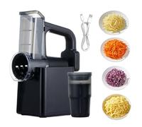 Hachoir à légumes électrique 3 en 1 | Rouleau à main coupe-légumes multifonction | Ustensile de cuisine pour hacher les noix et les carottes | Batterie 2000 mAh 40 W 250 tr/min