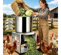Hachoir à LéGumes éLectrique Acier Inoxydable Pour Transformation D'Aliments Pour Volailles,4 Lames,3500Tr/Min-50-120Kg/H-Pour Poulets, Canards Et Porcs-Pour Ferme Et Jardin 1200W