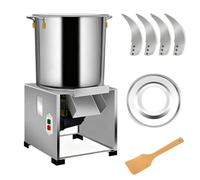 Hachoir à légumes électrique Commercial avec 4 lames, râpe en acier inoxydable, for l'alimentation animale for les légumes et les céréales(1500w)