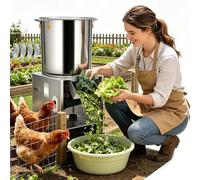 Hachoir à LéGumes éLectrique Commercial, Petit Processeur D'Alimentation Volaille Domestique Acier Inoxydable-4 Lames,3 500 Tr/Min,DéCharge éLargie 50 à 120kg/H, Facile à Nettoyer 1500W
