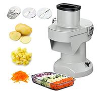 Hachoir à légumes électrique, coupe-fruits et légumes, trancheuse, coupe-spirale en acier inoxydable, râpe à légumes électrique 3 en 1, coupe-légumes, raboteuse, 180 kg/h