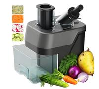 Hachoir à légumes électrique, coupe-légumes de cuisine 4 en 1 avec 4 lames en acier inoxydable pour trancher, hacher et couper rapidement l'oignon, la pomme de terre