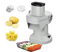 Hachoir à légumes électrique, trancheuse électrique, coupe-légumes électrique, trancheuse à légumes 2 en 1, 180 kg/h, coupe-fruits professionnel, hachoir avec lames de 6/8/10/13/15 cm