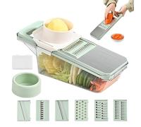 Hachoir à légumes en, hachoir alimentaire | Coupe-légumes en pour trancheuse de légumes, mandoline avec récipient pour cuisine, 6 outils