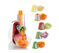 Moulinex DJ755G Râpe électrique et spiraliseur Plastique Rouge, Blanc