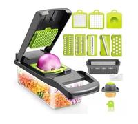 Hachoir à légumes multifonctionnel 14 en 1, coupe-oignon avec poignée, trancheur de grille alimentaire, Dicer(12 in 1)