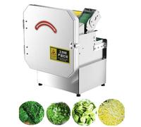 Hachoir à légumes professionnel 300 W, robot multifonction, hachoir à oignons, capacité de 300 kg/h, épaisseur de coupe réglable de 1,3 à 35 mm, idéal for oignons verts, céleri et persil.