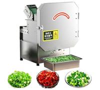 Hachoir à légumes professionnel, coupe-légumes électrique, hachoir à oignons nouveaux industriel, hachoir à oignons en acier inoxydable, épaisseur réglable de 1,5 à 35 mm pour poivrons, coriandre