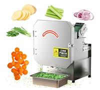 Hachoir à légumes professionnel, hachoir à oignons nouveaux, robot culinaire électrique et hachoir, pour poivrons, oignons verts hachés, oignons, coriandre, céleri, épaisseur réglable de 1,5 à 35 mm