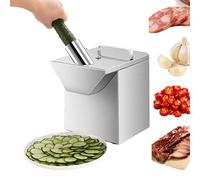 Hachoir à Légumes Professionnel, Trancheuse à Saucisson Automatique, Grand Ouverture 5 CM, Facile à Nettoyer, Acier Inoxydable, Pour Gastronomie(Oblique cut)