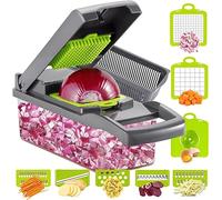 Hachoir à LéGumes, Trancheur, Hachoir à Aliments, Avec RéCipient, Hachoir à LéGumes Multifonctionnel, Spiraliseur à Oignons, Gadgets Et Accessoires De Cuisine, Essentiels Pour La Maison