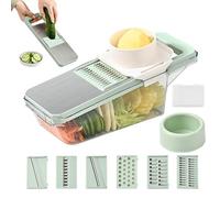 Hachoir à légumes, trancheuse à mandoline - Hachoir à viande à oignons | Hachoir à légumes efficace avec conteneur, ensemble de gadgets de cuisine multifonction avec 6 outils de coupe pour trancheuse