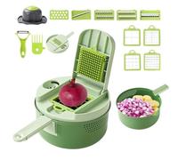 Hachoir à oignons 16 en 1 pour pommes de terre et concombres | Hachoir multifonction pour maison, cuisine, restaurant, appartement, salade, fruits, chou, légumes, fromage, oignon