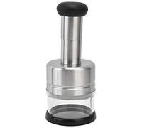 Hachoir à oignons et presse à ail multifonction en acier inoxydable, coupeur manuel à pression pour oignons, ail et légumes, gadget de cuisine lavable au lave-vaisselle pour la