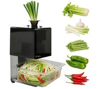 Hachoir à oignons verts professionnel, 200 W, avec bac de récupération, capacité de 50 kg/h, options de coupe : 1,5/1,8/2,3/4,5 mm, pour la restauration et la maison(2.3mm)