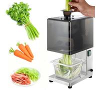 Hachoir à oignons verts professionnel 200 W, hachoir à légumes électrique avec couvercle insonorisé, entrée d'alimentation de 3,5 cm, autonomie de 3 heures, 700 tr/min, acier inoxydable