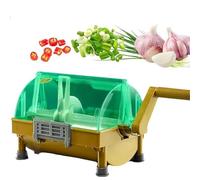 Hachoir à piment rouge avec lame en acier inoxydable, capacité de 750 g, coupe de 3 mm, coupe rapide en 30 secondes pour oignons verts, poireaux