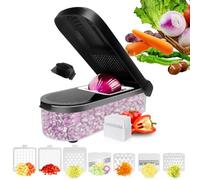 Hachoir à salade, trancheuse à légumes | Hachoir à oignons en acier, gadgets de cuisine multifonctionnel, hachoir avec base antidérapante pour tomates, poivrons