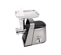 LITTLE BALANCE 8700 Easy Burger Inox, Hachoir à viande électrique, Avec Poussoir, 3 plaques de broyage Acier Inoxydable, Kit Saucisses et Kebbe, Jusqu'à 2,3 kg de viande / minute, 600 W, Noir