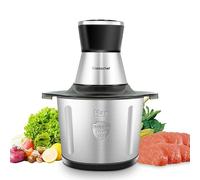 Hachoir a viande-AMZCHEF-3L hachoir électrique avec bol en acier inoxydable,mini 500W avec 2 vitesses,Hachoir à viande à 6 lames pour hacher la viande, les oignons, les fruits et les légumes