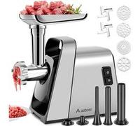 Hachoir à viande - AOBOSI - 4-en-1 Hachoir à viande électrique avec 4 plaques de coupe en inox - Moteur 3000W Max - 2 lames