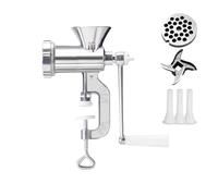 Hachoir à viande avec manivelle - Fabricant robuste de saucisses, hachoir à viande manuel | Hachoir à viande manuel antidérapant avec design amovible pour les types de viande, poulet, saucisse