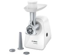 Hachoir a viande - BOSCH - MFW2510W - 2 grilles - Garnisseur de saucisses - Blanc