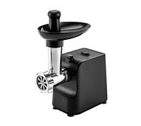 Hachoir à viande électrique 1000 W avec remplisseur de saucisses et 3 disques perforés en acier inoxydable (noir)