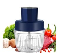 Hachoir à viande électrique 2,5 litres en acier inoxydable avec lame, convient pour légumes, oignons, ail, salades, aliments, fruits et noix.