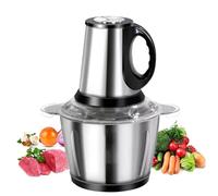 Hachoir à viande électrique, 400 W, bol de 5 L en acier inoxydable avec 3 vitesses, facile à démonter et à laver, idéal pour la transformation de la viande, des légumes et des oignons.