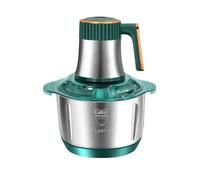Hachoir à Viande électrique 500W avec Bol en Acier Inoxydable de 5L - Moteur en cuivre, Hachoir Alimentaire pour Viande, légumes, oignons, ail, Noix | Léger, Compact et Facile à Nettoyer (Green)