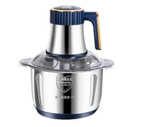 Hachoir à Viande électrique 500W avec Bol en Acier Inoxydable de 5L - Moteur en cuivre, Hachoir Alimentaire pour Viande, légumes, oignons, ail, Noix | Léger, Compact et Facile à Nettoyer (Blue)
