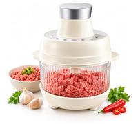 Hachoir à Viande électrique 5l, Six Programmes Prédéfinis | Robot culinaire avec bol en verre de 500W pour hacher et pétrir la pâte