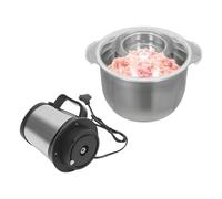 Hachoir à viande électrique 800 W, 5 l, en acier inoxydable, avec moteur entièrement en cuivre et 4 lames, 3 vitesses, robot de cuisine pour viande, légumes, fruits, noix