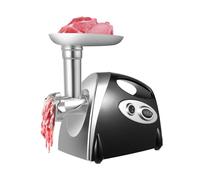 Hachoir à viande électrique 800 W en acier inoxydable - Machine à viande hachée - 3 plaques de coupe - Tubes de remplissage de saucisses de 5 mm et 7 mm - Grinder polyvalent pour cuisines, restaurants