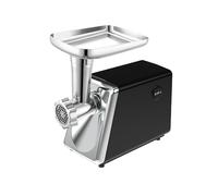 Hachoir à Viande électrique avec pièces en Acier Inoxydable - Puissant Pousse-saucisses et Hachoir à Viande pour la Cuisine à la Maison | Outil de Transformation Alimentaire (White+Black)