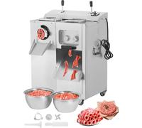 Hachoir à viande électrique commercial - capacité de 6,35kg/min - embossoir à saucisses 5mm - traitement de la viande de haute qualité