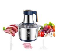 Hachoir à Viande Électrique, Coupe-Légumes Multifonction En Acier Inoxydable Avec 6 Lames, Amovibles Mixeur Hachoir Multifonction Pour Viande Légumes Et Fruits,500W (Bleu)
