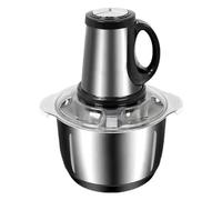 Hachoir à viande électrique mini 400W, bol en acier inoxydable de 5L, robot culinaire avec 3 vitesses et 5 lames pour hacher légumes, fruits et viande