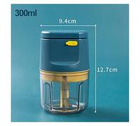 Hachoir à viande électrique portable sans fil (bleu, 300 ml)