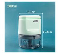 Hachoir à viande électrique portable sans fil (vert, 200 ml)
