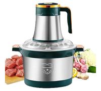 Hachoir à Viande en Acier Inoxydable 5l/6l, Hachoir électrique 500w, Commande à 5 Vitesses, 6 Lames Tranchantes, Couvercle Visuel, pour Viande, Fruits, Noix, Légumes,6L