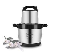 Hachoir à viande en acier inoxydable 6L pour viande, légumes, fruits et noix - 1000 W - Grande capacité avec 4 lames tranchantes - Bol en acier inoxydable - Robot de légumes hachés