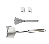 Hachoir à viande en acier inoxydable à 6 lames pour bœuf haché | Texture en acier inoxydable, type lourd, opérations manuelles pour la cuisine à la maison et en cuisine, bœuf haché