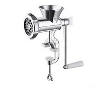 Hachoir à viande en métal à manivelle et farce à saucisses pour piment, saucisses et viande hachée (L)